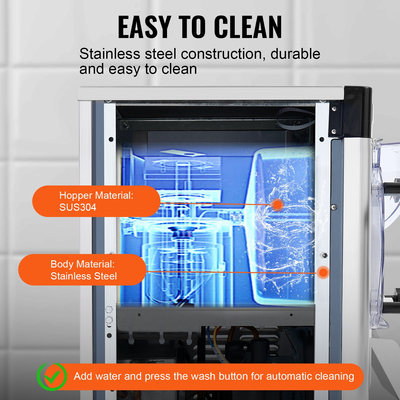 VEVOR Commercial Hard Serve Ice Cream Maker 12 L/H Yield Single Flavor