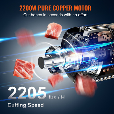 VEVOR 2200W Επαγγελματικό Ηλεκτρικό Πριόνι Κρέατος Ανοξείδωτο Πριόνι για κόκκαλα