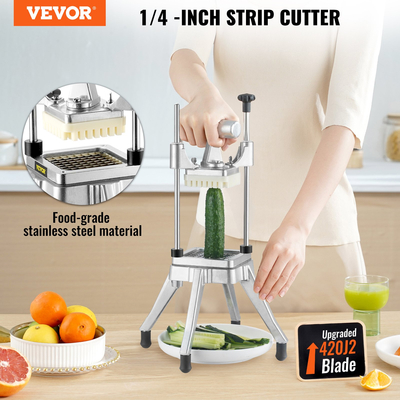 VEVOR Εμπορικός κόφτης λαχανικών φρούτων 1/4&quot; Blade Heavy Duty Professional Food Dicer Kattex French Fry Cutter Κρεμμυδάκι σε ροδέλες Ανοξείδωτος χάλυβας για πιπεριές ντομάτας Μανιτάρι πατάτας