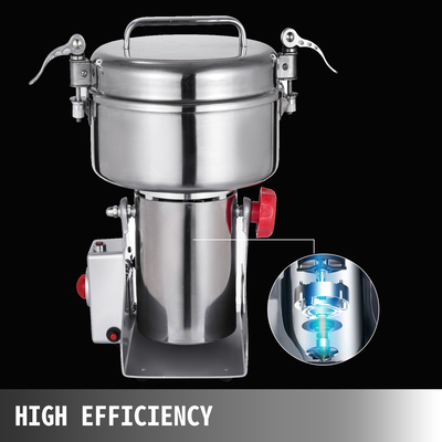 VEVOR Electric Grain Grinder 750g Grain Grinder Mill 2500W Powder Machine Flour Mill Grinder Electric Grain Mill Grinder for Herb Pulverizer Μηχανή λείανσης από ανοξείδωτο χάλυβα ποιότητας τροφίμων για σιτηρά