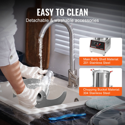 Επεξεργαστής Τροφίμων VEVOR Μπλέντερ από ανοξείδωτο ατσάλι 1400W 16 Quart