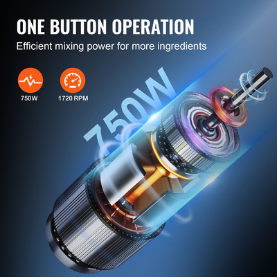 Επεξεργαστής τροφίμων VEVOR και μπλέντερ λαχανικών 750W 7 Quart από ανοξείδωτο ατσάλι