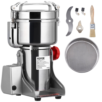 VEVOR 2500g Εμπορικός Μύλος Μπαχαρικών Ηλεκτρικός Μύλος Σιτηρών Υψηλής Ταχύτητας