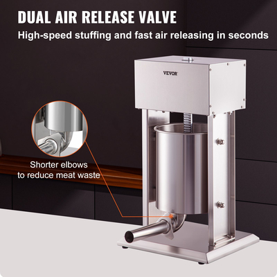 VEVOR Electric Sausage Stuffer 10L Variable Speed Sausage Maker από ανοξείδωτο ατσάλι