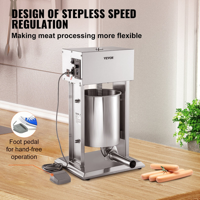 VEVOR Electric Sausage Stuffer 10L Variable Speed Sausage Maker από ανοξείδωτο ατσάλι