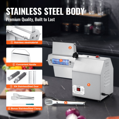 Εργαλείο κουζίνας από ανοξείδωτο χάλυβα VEVOR 750W Commercial Electric Tenderizer 304