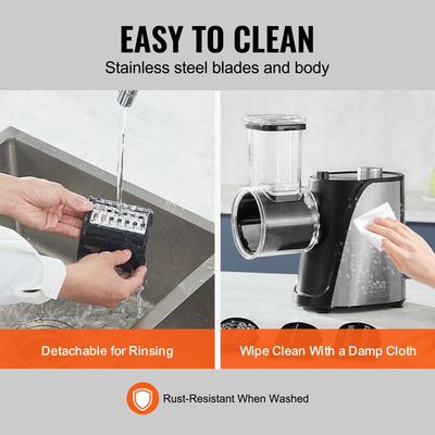 Σαλατοποιός VEVOR Electric Cheese Triter Salad Maker, 250W Salad Shooter, Ηλεκτρικός τεμαχιστής λαχανικών για φρούτα με 5 εξαρτήματα, ανοξείδωτος κόφτης τροφίμων για λαχανικά και τυριά