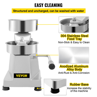 Πρέσα Burger Hamburger Patty Maker Διαμέτρου 6 ιντσών Burger Press Commercial