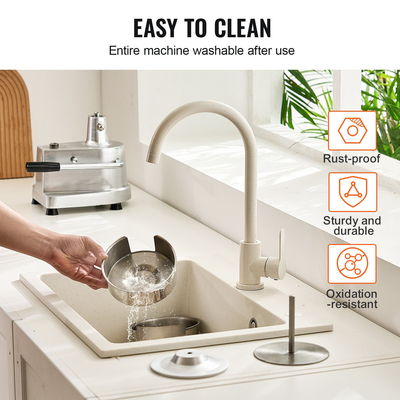 Εμπορική μηχανή μπιφτέκι για μπιφτέκια VEVOR, Μηχάνημα μπιφτέκι για χάμπουργκερ 130 mm/5 ιντσών, Μηχάνημα μπιφτέκι από ανοξείδωτο ατσάλι βαρέως τύπου τροφίμων, Επεξεργαστής μορφοποίησης κρέατος κουζίνας με χαρτιά μπιφτέκι 1000 τμχ.