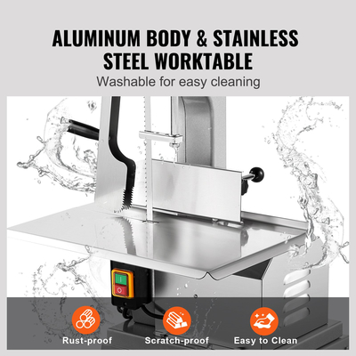 VEVOR 850W Εμπορικό Ηλεκτρικό Πριόνι Κρεάτων Ανοξείδωτο Πριόνι για κόκαλα