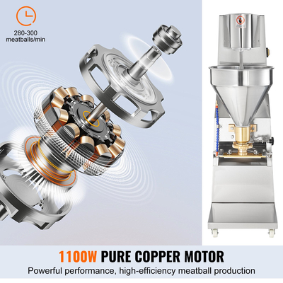 VEVOR Εμπορική Μηχανή Σχηματισμού Κεφτεδών Ψαριού Μοσχαρίσιο Χοιρινό Κεφτεδάκι 6 Μοντέλα