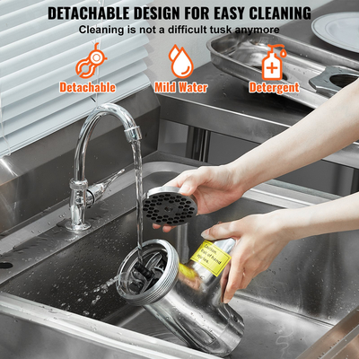 VEVOR Εμπορική ηλεκτρική μηχανή κρέατος 9,2 λίβρες/λεπτό Κουζίνα παρασκευής λουκάνικων