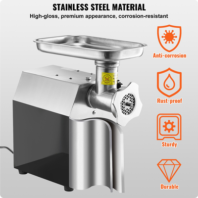 VEVOR Εμπορική ηλεκτρική μηχανή κρέατος 5,5 λίβρες/λεπτό Κουζίνα παρασκευής λουκάνικων