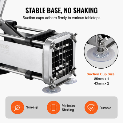 VEVOR Κόφτης τηγανιτών από ανοξείδωτο ατσάλι Κόφτης λαχανικών κοπής λαχανικών με 2 λεπίδες