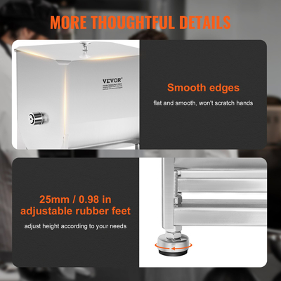 VEVOR 60 Pound Χειροκίνητος αναδευτήρας κρέατος Μηχάνημα μίξερ χειρός λουκάνικου από ανοξείδωτο χάλυβα