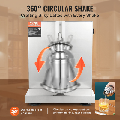 Μηχάνημα Milkshake Maker 120W Electric Milk Shaker από ανοξείδωτο ατσάλι Εμπορική
