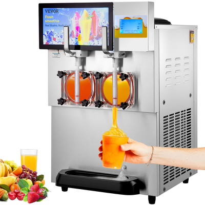 VEVOR 8L / 2,1 Gal Διπλό μπολ εμπορική μηχανή Slushy Μαργαρίτα Smoothie παγωμένο ποτό