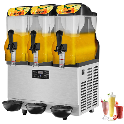 VEVOR Εμπορική μηχανή Slushy, 3 x 12L / 3,2 Gal τριπλό μπολ, 72 φλιτζάνια εξόδου, 220V 1300W από ανοξείδωτο χάλυβα Μαργαρίτα Smoothie παγωμένο ποτό Maker, Slushie μηχανή για πάρτι Cafe Restaurant Bar Οικιακή χρήση