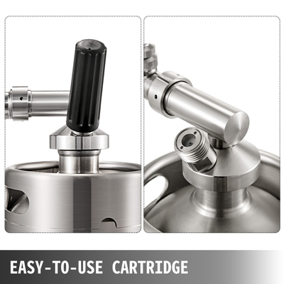 VEVOR Nitro Cold Brew Coffee Maker 2L Nitro Brew Coffee Maker από ανοξείδωτο χάλυβα Nitro Καφετιέρα Φορητή συσκευή Cold Brew Coffee Coffee Cold Brew with Brushes Home Brew Kit