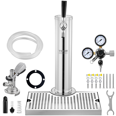 VEVOR Single Tap Kegerator Tower Kit Kegerator Beer Tower &amp; A-System Keg Coupler