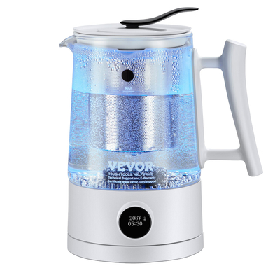 VEVOR Hydrogen Water Pitcher Generator, 1,5 L / 52,8 oz Γεννήτρια υδρογόνου μεγάλης χωρητικότητας Βραστήρας νερού, τεχνολογία SPE και PEM, Μηχανή ιονιστή νερού πλούσιου σε υδρογόνο για παρασκευή καφέ ή τσαγιού