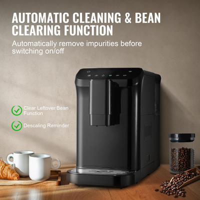 Αυτόματη μηχανή εσπρέσο VEVOR 15 Bar με ενσωματωμένο μύλο &amp; 15 επίπεδα λείανσης