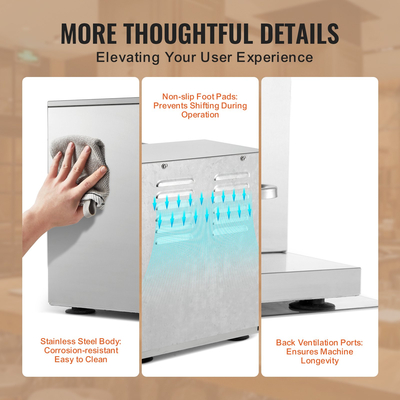 Μηχάνημα Milkshake Maker 120W Electric Milk Shaker από ανοξείδωτο ατσάλι Εμπορική