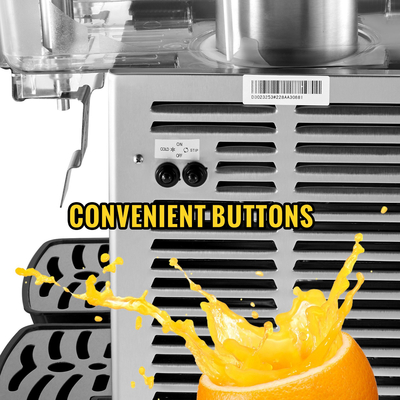 VEVOR Commercial Cold Beverage Dispenser Δοχεία ποτών από ανοξείδωτο χάλυβα Fruit Juice Beverage Dispenser 2 Tanks 6,4 Gallon Δοχείο παγωμένου τσαγιού εξοπλισμένο με ελεγκτή θερμοστάτη