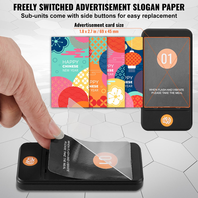 VEVOR Εστιατόριο ασύρματο σύστημα τηλεειδοποίησης 10 Call Coasters Κλήση επισκεπτών σε ουρά