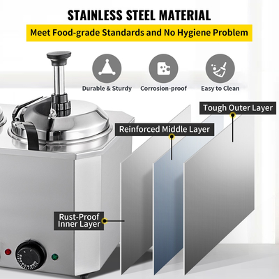 Θερμαντήρας φούσκων αντλιών τυριού Θερμαντήρας φούσκων αντλιών τυριού ανοξείδωτου 30-110℃ Θερμαντήρας τυριών με φραγμούς θέρμανσης διανομέας τυριού με αντλία 10-30ανά χρόνο για καυτή καραμέλα τυριών φούσκων