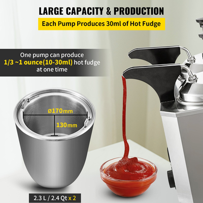 Θερμαντήρας φούσκων αντλιών τυριού Θερμαντήρας φούσκων αντλιών τυριού ανοξείδωτου 30-110℃ Θερμαντήρας τυριών με φραγμούς θέρμανσης διανομέας τυριού με αντλία 10-30ανά χρόνο για καυτή καραμέλα τυριών φούσκων