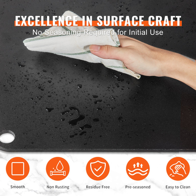 VEVOR Pizza Steel, 13,5&quot; x 10&quot; x 1/4&quot; Πιάτο Pizza Pizza για φούρνο, Πέτρα ψησίματος πίτσας από ανθρακοχάλυβα με 20 φορές υψηλότερη αγωγιμότητα, βαρέως τύπου ταψί πίτσας για εξωτερική σχάρα, εσωτερικός φούρνος