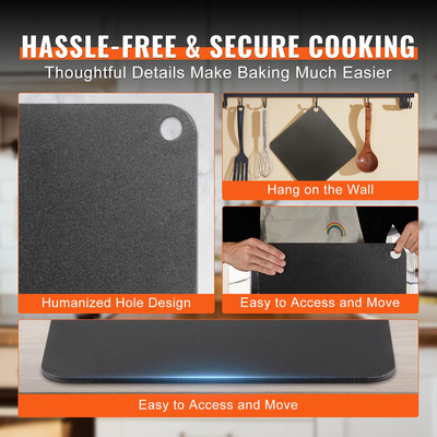 VEVOR Pizza Steel, 13,5&quot; x 10&quot; x 1/4&quot; Πιάτο Pizza Pizza για φούρνο, Πέτρα ψησίματος πίτσας από ανθρακοχάλυβα με 20 φορές υψηλότερη αγωγιμότητα, βαρέως τύπου ταψί πίτσας για εξωτερική σχάρα, εσωτερικός φούρνος