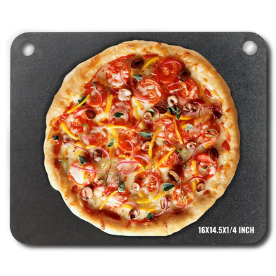 VEVOR Pizza Steel, 16&quot; x 14,5&quot; x 1/4&quot; Πιάτο Pizza Steel για Φούρνο, Πέτρα ψησίματος για πίτσα από ανθρακοχάλυβα με 20 φορές υψηλότερη αγωγιμότητα, βαρέως τύπου ταψί πίτσας για εξωτερική σχάρα, εσωτερικός φούρνος