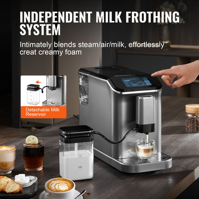 Πλήρως αυτόματη μηχανή εσπρέσο VEVOR 20 Bar με Auto Milk Frother &amp; Grinder