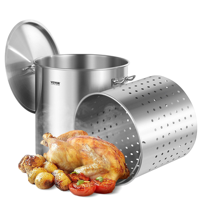 VEVOR 84QT από ανοξείδωτο ατσάλι Stockpot μαγειρικής κατσαρόλα κουζίνας με καπάκι καλαθιού