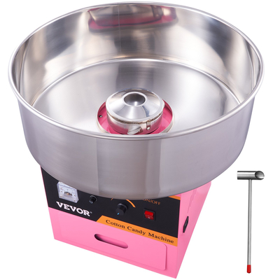 VEVOR Εμπορική μηχανή ζαχαροπλαστικής Sugar Floss Maker 1000W για Party Pink