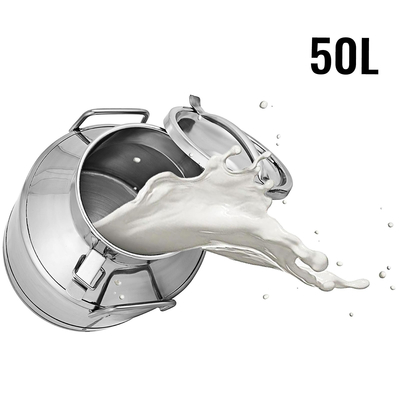 VEVOR Δοχείο γάλακτος από ανοξείδωτο ατσάλι Κουβάς για δοχεία κρασιού 50L/13,25 γαλόνι Κουτί γάλακτος Κουβάρι γάλακτος Κάδος δοχείο γάλακτος από ανοξείδωτο ατσάλι με σφραγισμένο καπάκι βαρέως τύπου