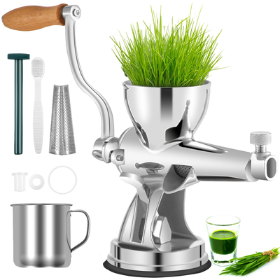 VEVOR Χειροκίνητος Αποχυμωτής Wheatgrass από ανοξείδωτο ατσάλι Χειροκίνητος αποχυμωτής Wheatgrass Juicer Χειροποίητος μύλος σιταρόχορτου με βάση βεντούζας &amp; επιτραπέζιο σφιγκτήρα Χειροκίνητος αποχυμωτής για τζίντζερ σέλινο μήλο σταφύλι κ.λπ.