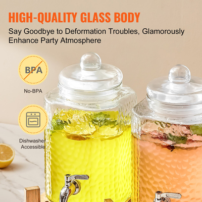 VEVOR Drink Dispenser 1.5 Gal Beverage Dispenser for Parties Ποτήρι με βάση