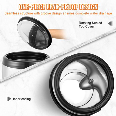 VEVOR Διανομέας ποτών με μόνωση από ανοξείδωτο χάλυβα, 2,4 γαλόνια 9,2 λίτρων, θερμικός διακομιστής ζεστών και κρύων ροφημάτων με λαβή Spigot, Κατάστημα ποτών για ζεστό τσάι, καφέ και νερό