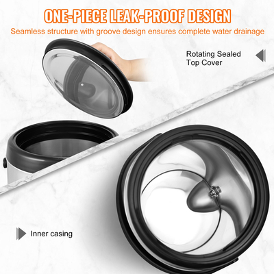 VEVOR Διανομέας ποτών με μόνωση από ανοξείδωτο χάλυβα, 1,5 γαλόνι 6 λίτρων, θερμικός διακομιστής ζεστών και κρύων ροφημάτων με λαβή Spigot, Κατάστημα ποτών για ζεστό τσάι, καφέ και νερό