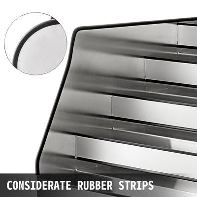 Ράφι 12&quot; ράφι κρασιού για μπουκάλια για ποτά από ανοξείδωτο ατσάλι 5 επιπέδων βάσης αποθήκευσης