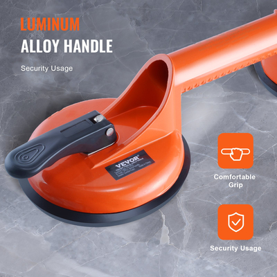 Βεντούζα VEVOR Glass, 4,7&quot; 2 Pack χωρητικότητα φόρτωσης 330 lbs, βεντούζα κενού με λαβή αλουμινίου, βαρέως τύπου βιομηχανικό εργαλείο ανύψωσης βεντούζας για γυαλί, γρανίτη, πλακάκια, μέταλλο, ξύλινο πάνελ ανύψωσης