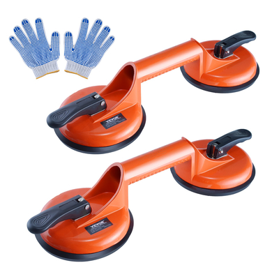 Βεντούζα VEVOR Glass, 4,7&quot; 2 Pack χωρητικότητα φόρτωσης 330 lbs, βεντούζα κενού με λαβή αλουμινίου, βαρέως τύπου βιομηχανικό εργαλείο ανύψωσης βεντούζας για γυαλί, γρανίτη, πλακάκια, μέταλλο, ξύλινο πάνελ ανύψωσης