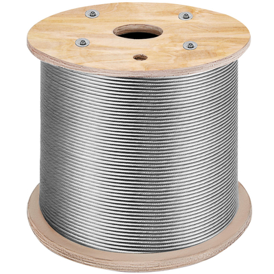VEVOR 316 Καλώδιο από ανοξείδωτο ατσάλι 1/8&quot; 1x19 συρματόσχοινο από χάλυβα 150M/500FT Κιγκλίδωμα καλωδίων Μεταφορά Καλώδιο σύρμα σχοινιού για καταστρώματα κιγκλιδωμάτων DIY Balustrade (150M)
