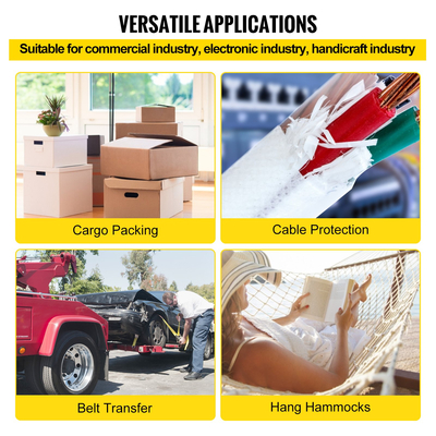 VEVOR 1250Lbs Πολυεστερική ταινία έλξης, 3153&#039; x 1/2&quot; Επίπεδη ταινία για μεταβλητές λειτουργίες εργασίας αγωγών καλωδίων και συρμάτων, επίπεδο σχοινί για τράβηγμα/φόρτωση/συσκευασία σε κάθε καιρό CONDITON