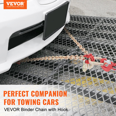 Χαλινό VEVOR V-Chain, όριο φορτίου εργασίας 9620 lbs, 5/16&#039;&#039; x 3&#039; G80 αλυσίδα ρυμούλκησης με γάντζους συμπλέγματος RTJ, με πιστοποίηση DOT, γαλβανισμένη επίστρωση από χάλυβα μαγγανίου &amp; δεσμός D, για ανυψωτικές και κινητικές δραστηριότητες