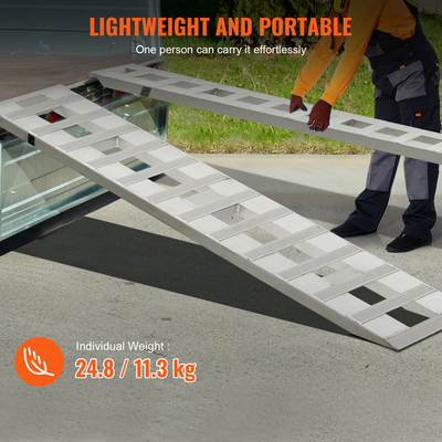 VEVOR 72&quot; x 15&quot; Ράμπες αλουμινίου 6000 LBS Χωρητικότητα ράμπες φόρτωσης 2 τμχ