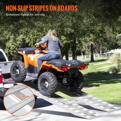 VEVOR 94&quot; x 15&quot; Ράμπες αλουμινίου 6000 LBS Χωρητικότητα ράμπες φόρτωσης 2 τμχ